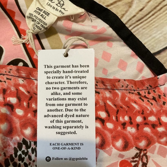 NWT gypsy blu multiple colors,printed maxi kaftan one size fits all - Picture 11 of 14